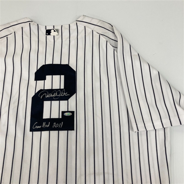 Derek Jeter 2011 Signed Game Used Jersey 3,000th Hit Season MLB & Steiner