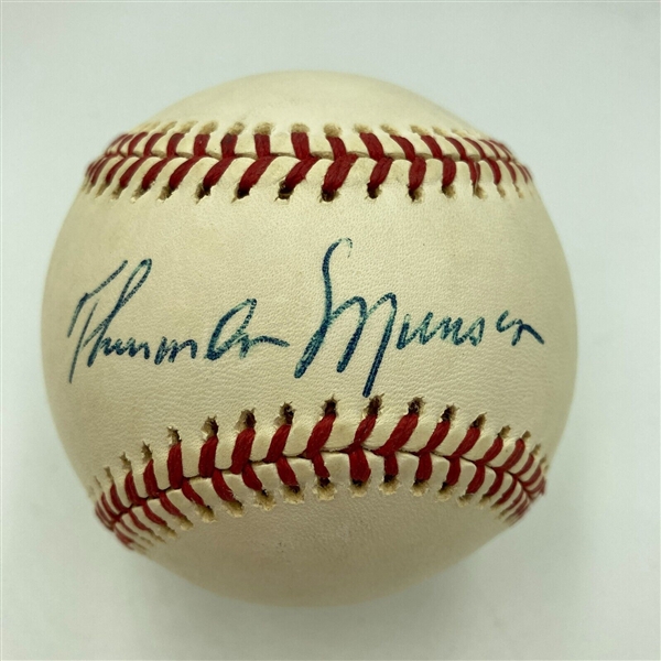 The Finest Thurman Munson Single Signed American League Baseball PSA DNA COA