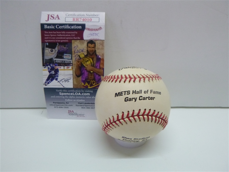 New York Mets Gary Carter Signed Hall Of Fame Day 2001 Baseball -JSA 