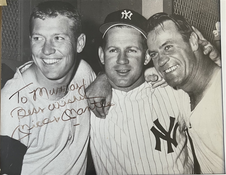 New York Yankees Mickey Mantle Signed 20"x 24" Photo Unframed To Manny Best Wishes -JSA Full Letter 