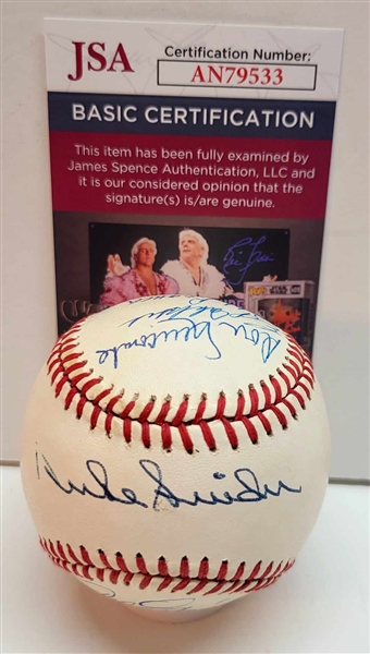 Brooklyn Dodgers Legends Signed ONL Baseball 8 Signatures - JSA 