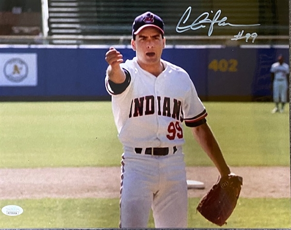 Charlie Sheen Signed 11x14 Photo Major League Movie -JSA