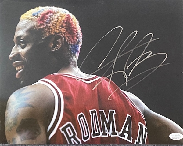 Chicago Bulls Dennis Rodman Signed 11x14 Photo -JSA