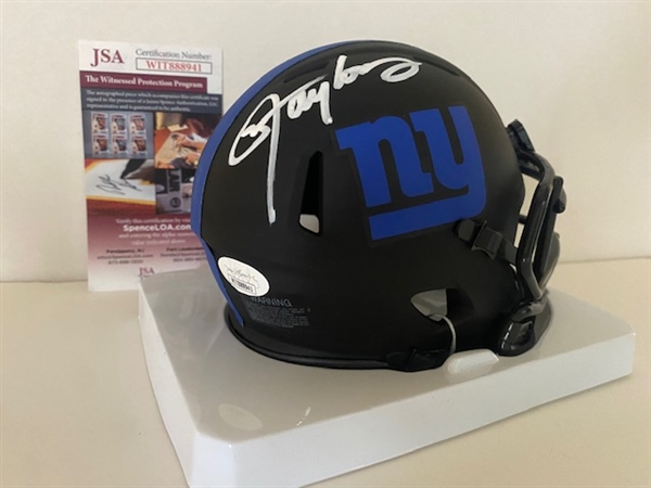 New York Giants Lawrence Taylor Signed Eclipse Speed Replica Mini Helmet-JSA