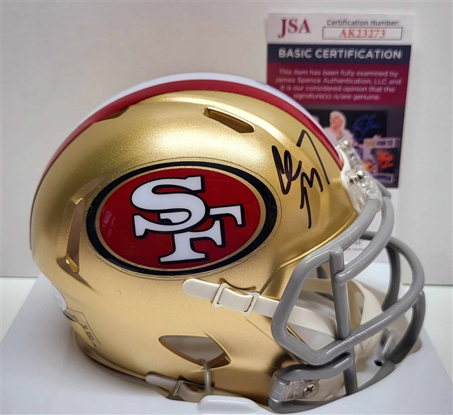 49ers Christian McCaffrey Signed Speed Replica Mini Helmet-JSA