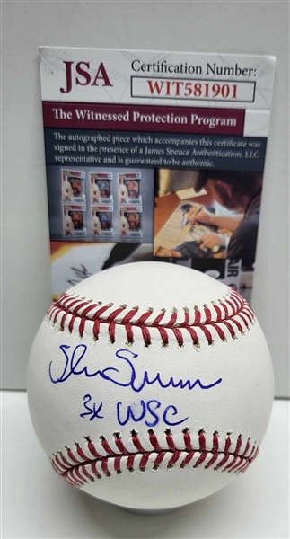 New York Yankees Shane Spencer Signed Baseball With Inscription 3x WSC-JSA