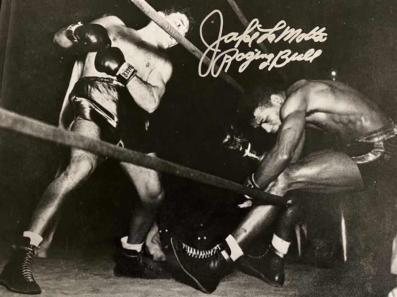 Boxer Jake LaMotta Signed 16x20 Photo-Beckett 