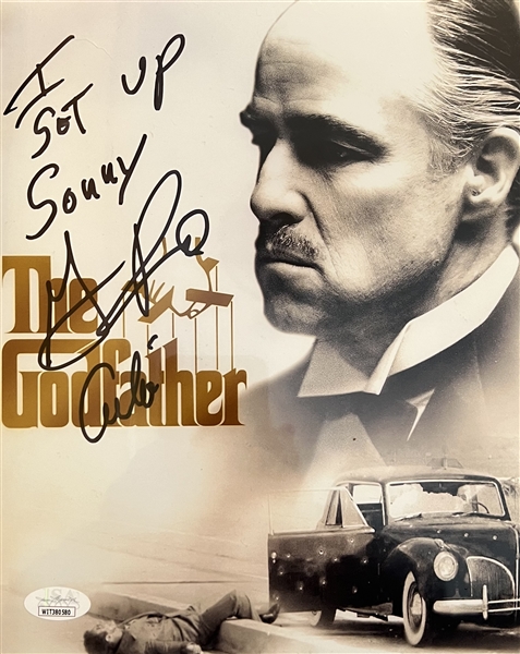 The Godfather Movie Gianni Russo Signed 8x10 Photo With Inscription I Sot Up Sonny  -JSA 