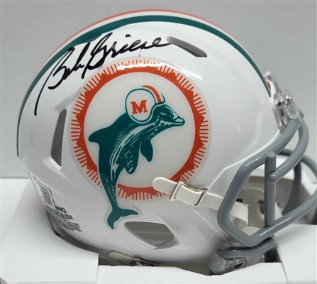 Miami Dolphins Bob Griese Signed Speed Replica Mini Helmet-Beckett
