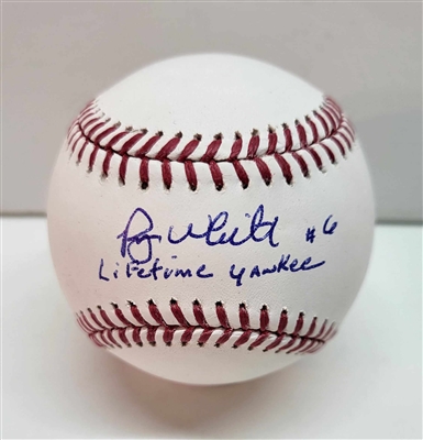 New York Yankees Roy White Signed Baseball With Lifetime Yankee Inscription 