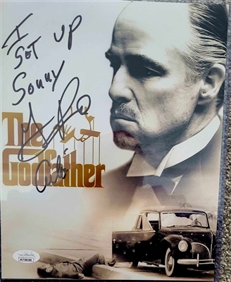The Godfather Movie Gianni Russo Signed 8x10 Photo With Inscription I Set Up Sonny  -JSA 