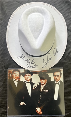 The Godfather Movie John Martino & Gianni Russo Dual Signed Fedora Hat-JSA