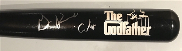 The Godfather Movie Gianni Russo (Carlo) Signed Black Baseball Bat - JSA