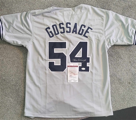 New York Yankees Goose Gossage Signed Grey Custom Jersey-JSA 