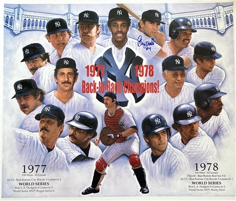 NY Yankees GRAIG NETTLES Signed "77-78 Back to Back" Lithograph. Certification by Pay It Forward.