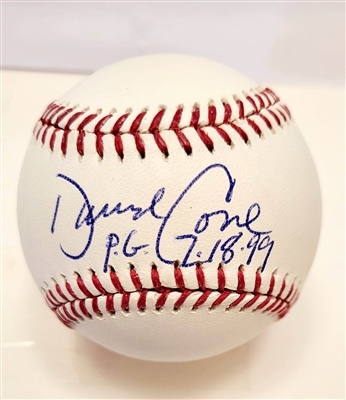 NY Yankees DAVID CONE Signed Perfect Game Ball with inscription "P.G 7.18.99" Certification by Wish You Were Here Hologram.