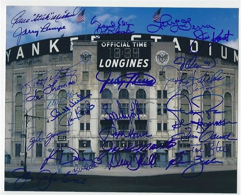 NY Yankees, Yankee Stadium Signed 8x10" Photo / 28 signatures. Certification by Pay it Forward.