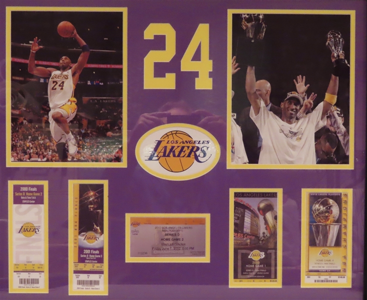 LA Lakers KOBE BRYANT Unsigned Framed Collage 22x27"