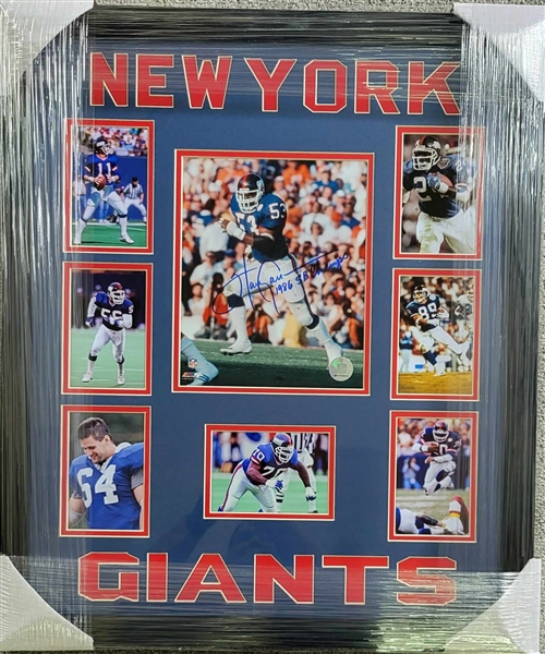 NY Giants HARRY CARSON Signed Collage Framed 22x27". Certification by Pay It Forward.