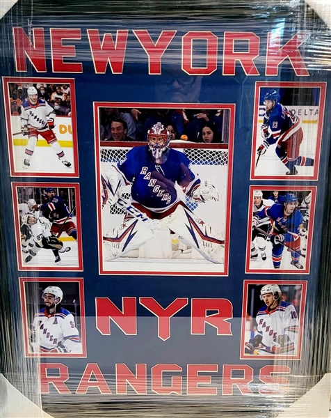 NY Rangers 2024 Unsigned Framed Collage 22x27"