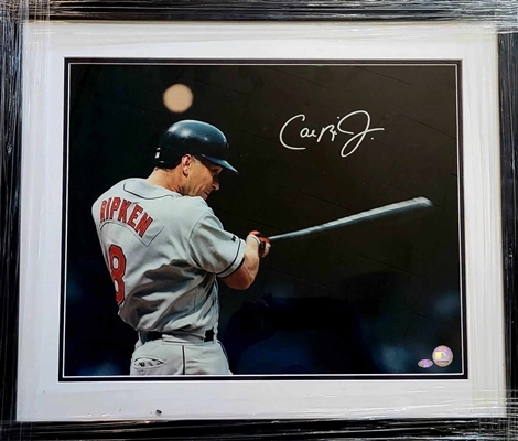 Baltimore Orioles CAL RIPKEN Signed 16x20" Framed Photo. Certified By Pay It Forward. 