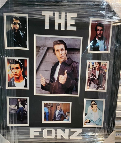 THE FONZ Unsigned Framed Collage 22x27". 