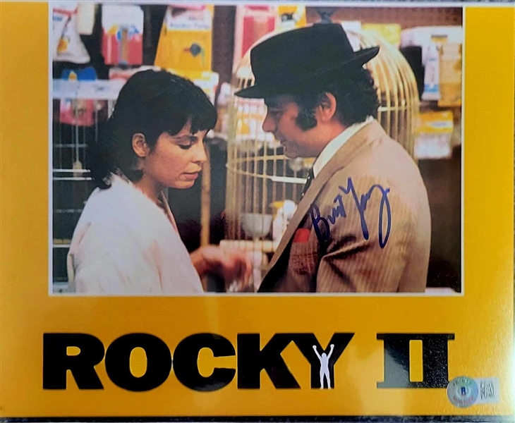 ROCKY II 8x10" Signed By Burt Young. Certification by Beckett Hologram.