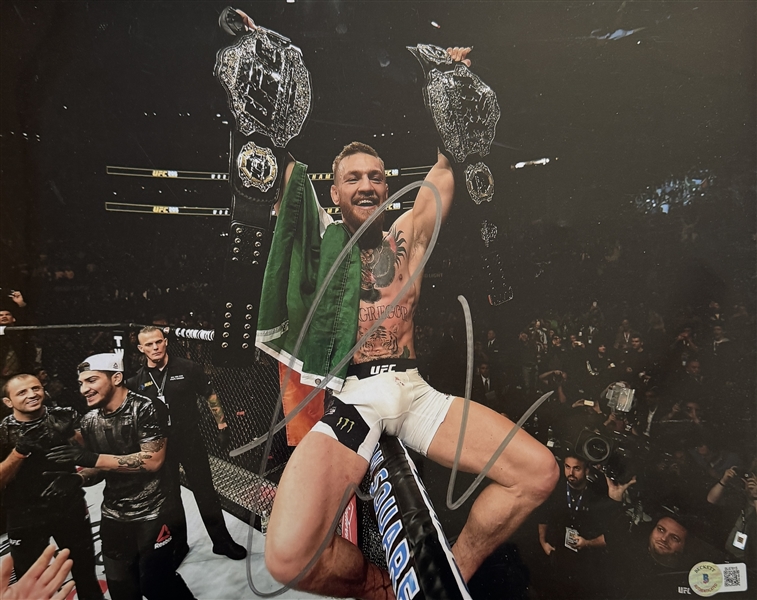 UFC CONNOR McGREGOR Signed 8x10" Photo. Certification by Beckett Hologram.