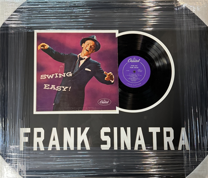 FRANK SINATRA "Swing Easy" Unsigned Framed Collage with vinyl LP record