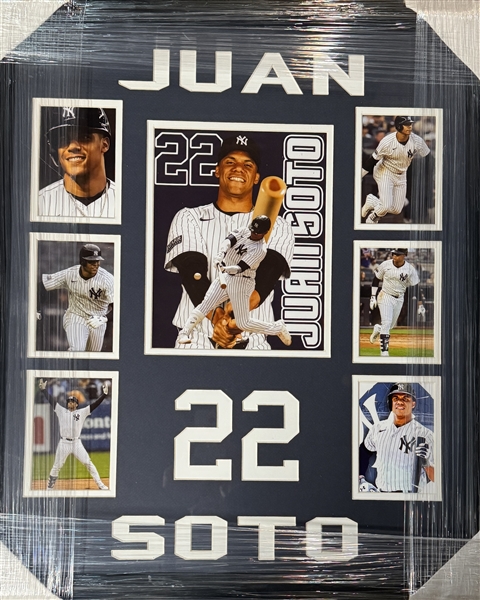 NY Yankees JUAN SOTO #22 Unsigned Framed Collage 22x27"