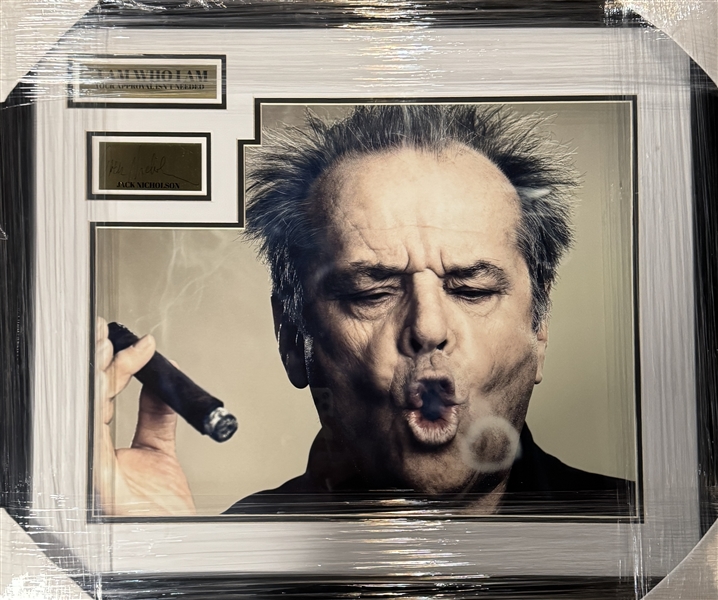 JACK NICHOLSON Smoking (JACK SMOKE) "I Am Who I Am" Unsigned Framed Collage 20x24" 