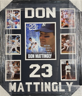 NY Yankees DON MATTINGLY #23 Framed Unsigned Collage 22x27"