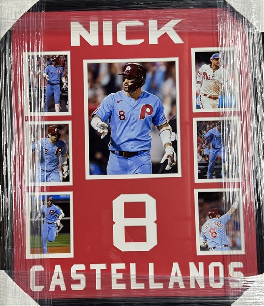 Phillies NICK CASTELLANO #3 Unsigned Framed Collage 22x27"