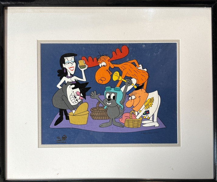 Rocky & Bullwinkle "Classic Cartoons" Pop Culture Unsigned Framed Cel 